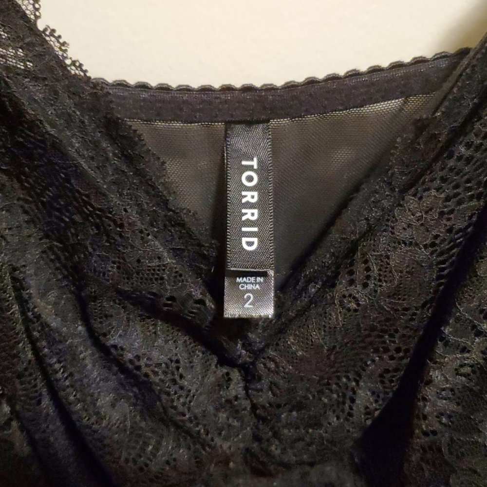 NWOT Torrid black lace babydoll - 2X - Picture 4 of 4